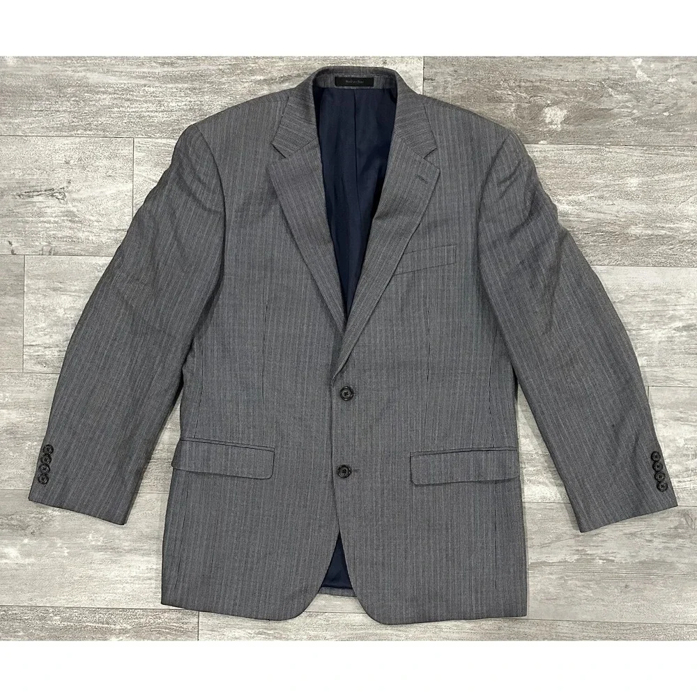 Ralph Lauren Mens 2 Button Blazer Silk Wool Blend Size 40R Macy's Store